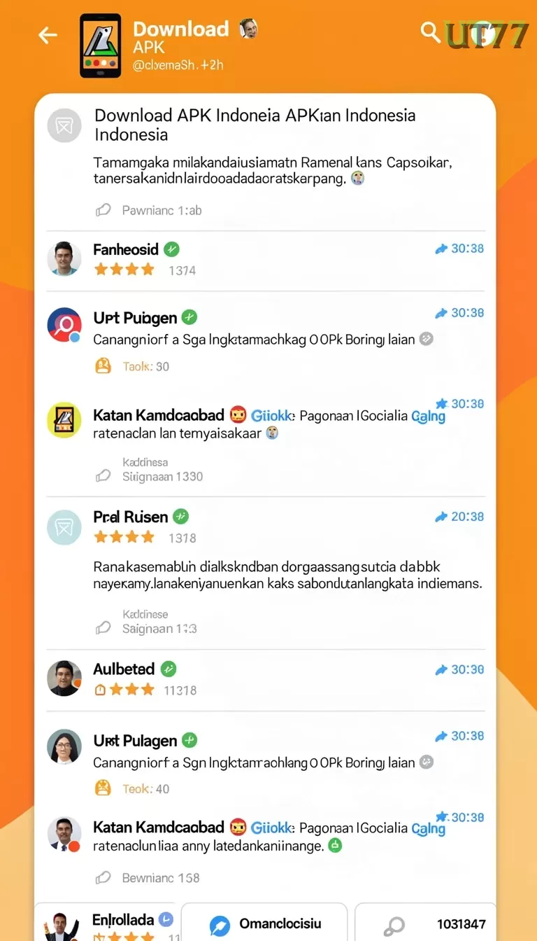 Cuplikan layar MT777 — halaman utama