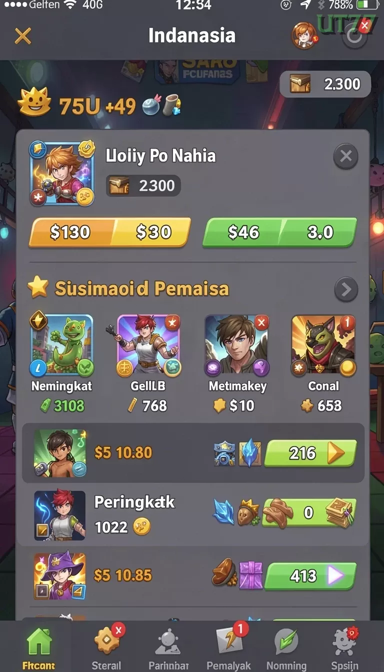 Cuplikan layar ZZ4D — halaman utama