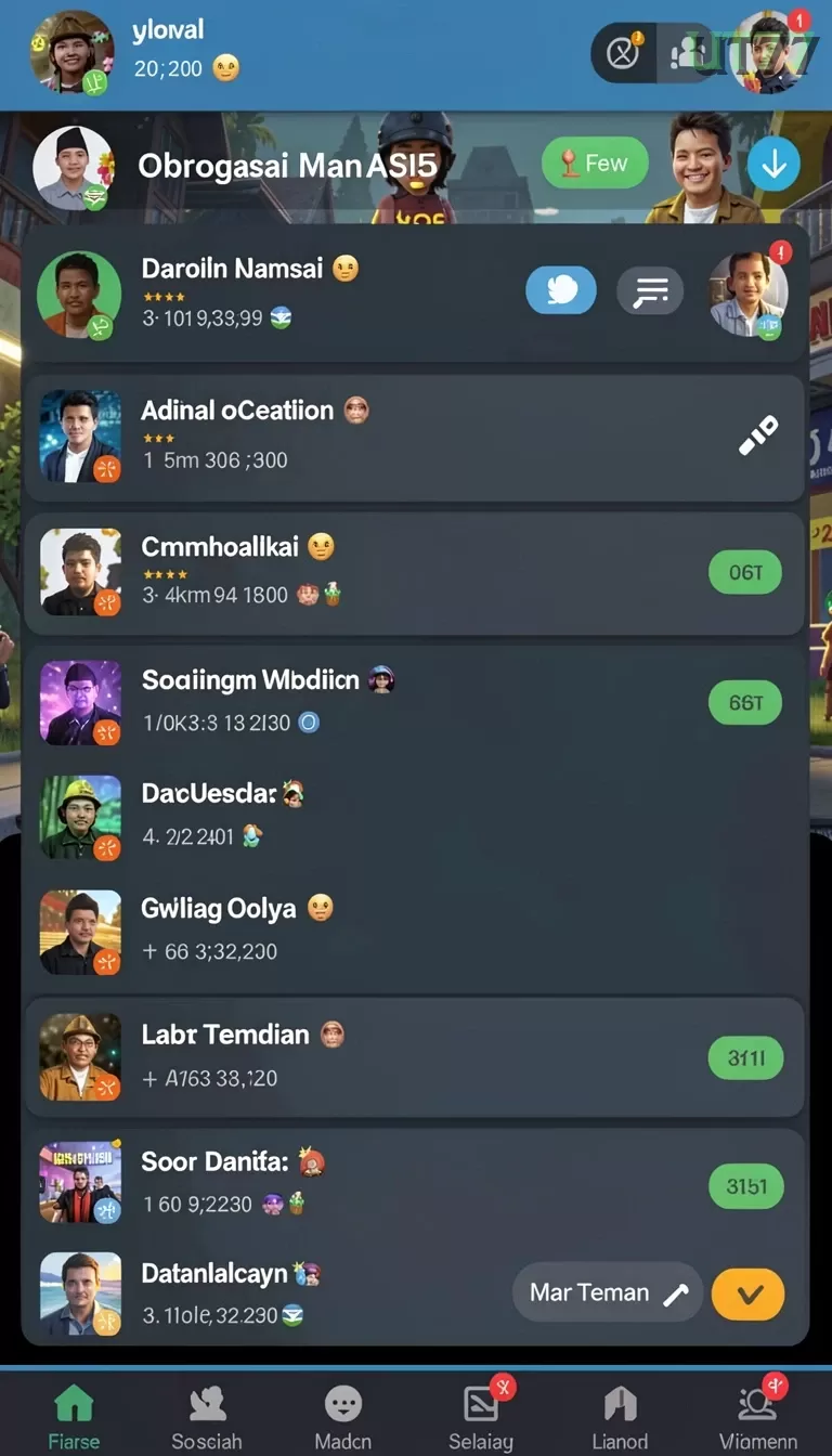 Cuplikan layar QQSTAR — halaman utama